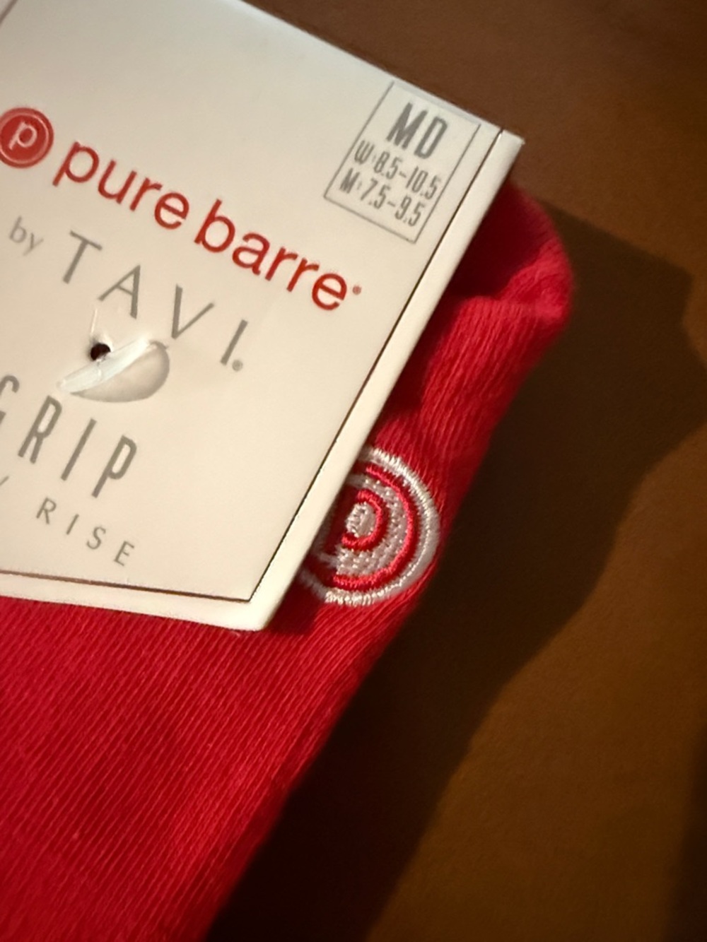 Pure Barre Red Low-Rise Grip Socks - EMPOWER Accent - Picture 3 of 4